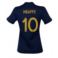 Frankrike Kylian Mbappe #10 Fotballklær Hjemmedrakt Dame VM 2022 Kortermet